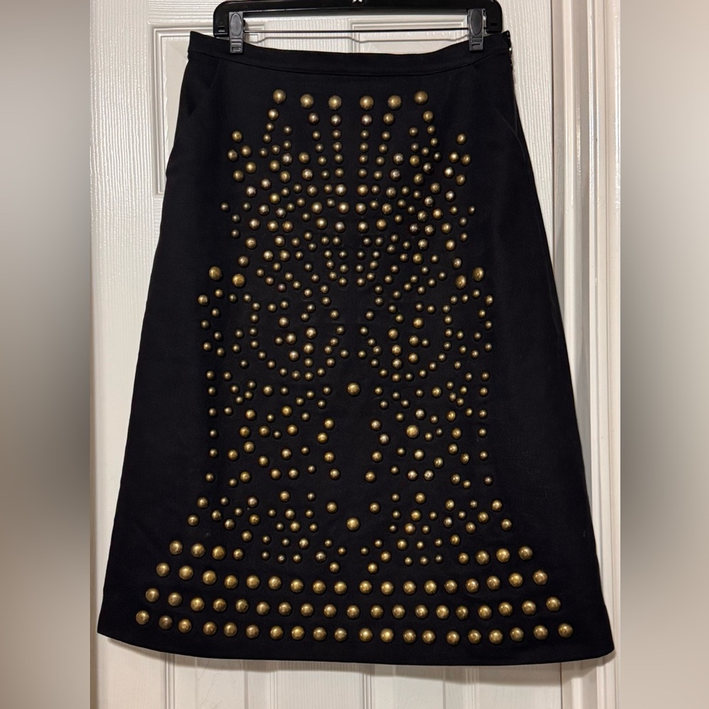 Cynthia Rowley Black Pencil Skirt with Gold Accents Brand NEW WITH TAGS - Picture 4 of 9